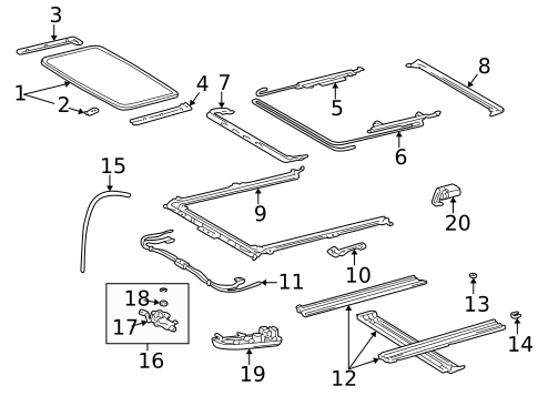Sunroof for 2000 Toyota 4Runner #0