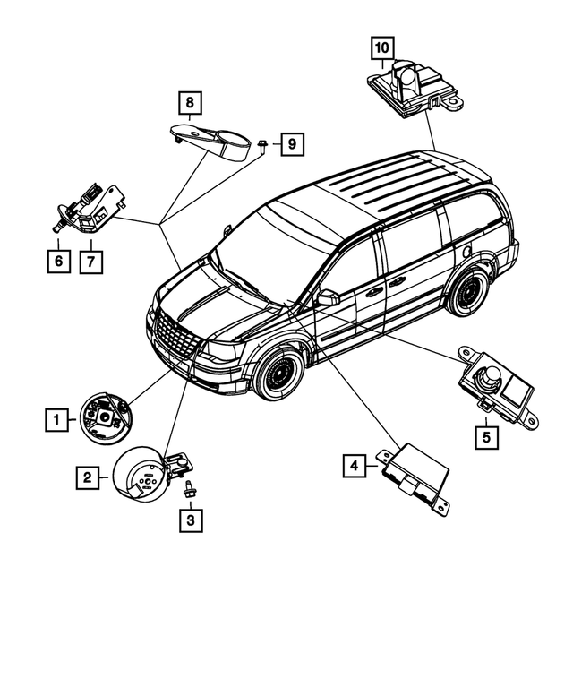 5026313AB - Electrical: Alarm Siren for Mopar Image image