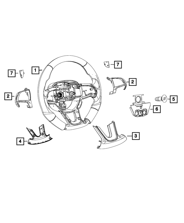 5SQ18NCCAA - Steering: Steering Wheel Bezel for Mopar Image image