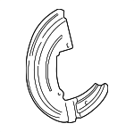 5F9Z2K005AA - Brakes: Splash Shield for Ford: Five Hundred, Freestyle, Taurus, Taurus X | Mercury: Montego, Sable Image