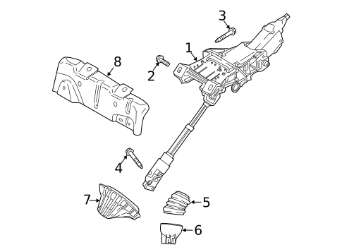 Steering Column Assembly for 2017 Ford Focus #0