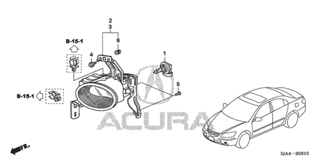Foglight (1) for 2007 Acura RL #0