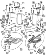 UN591T5AA - Interior Trim: Rear Seat Back Cover for Mopar Image