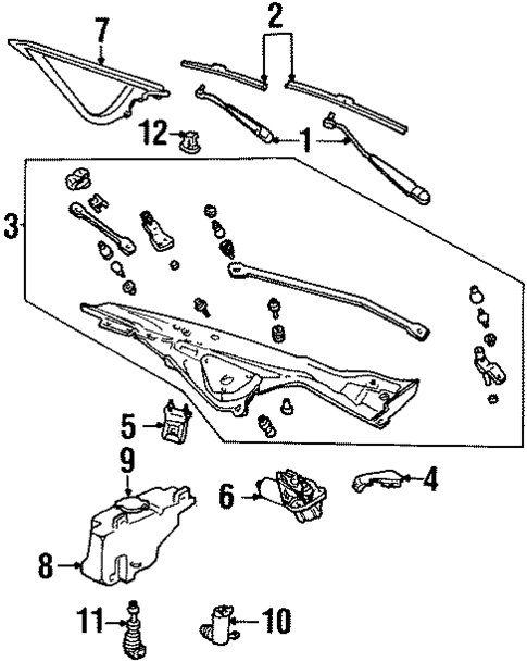 Wiper & Washer Components for 1994 Lincoln Town Car #0