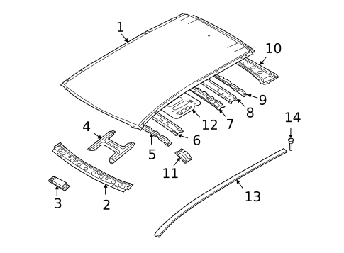 Roof & Components for 2012 Nissan Murano #0