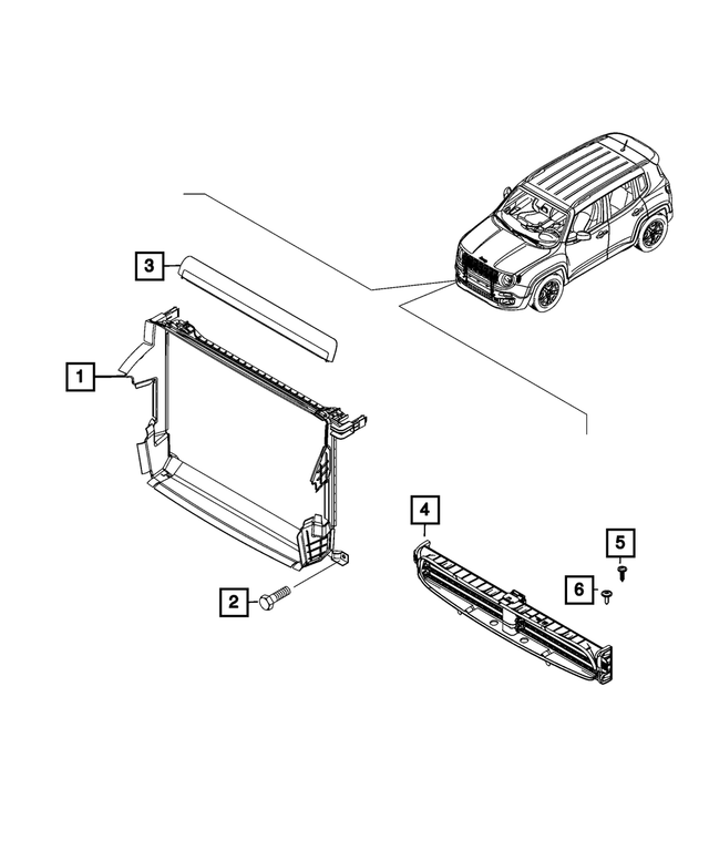 68473676AA - : Radiator Shroud for Mopar Image