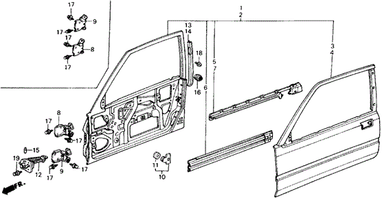 Door Panel for 1988 Honda Accord #0