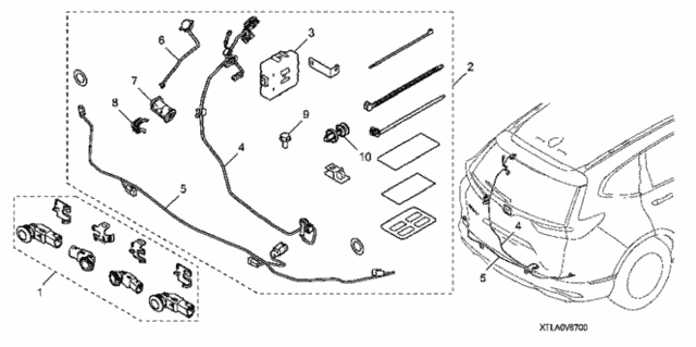 Back-UP Sensor & Attachment Kit (-19) for 2018 Honda CR-V #0