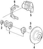 4340334 - Brakes: Hub for Chrysler: Imperial, LeBaron, New Yorker, Town &amp; Country | Dodge: Caravan, Daytona, Dynasty, Grand Caravan, Shadow, Spirit Image
