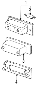 9646316200101C - : License Lamp for Porsche: 911, 928 Image