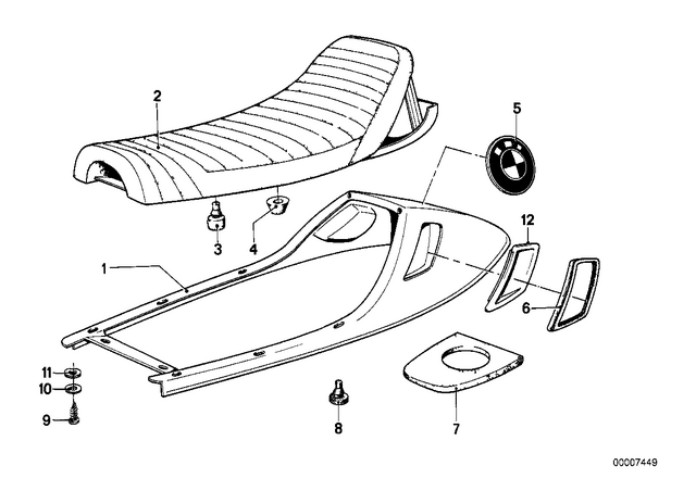 52530143993 - : Frame Single Seat for BMW-Motorrad Image