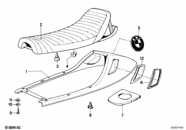 52530143993 - Seats and Seat Bench: Frame Single Seat -  for BMW-Motorrad Image
