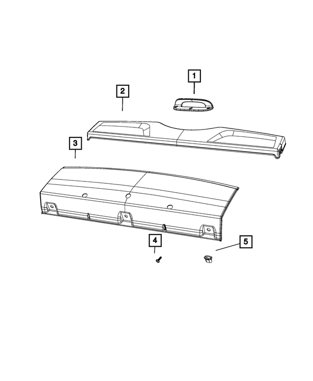 1TK18JXWAA - : Rear Shelf Panel for Mopar Image