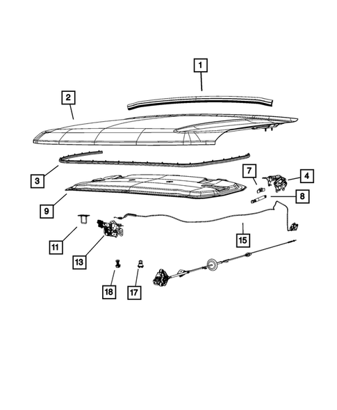 Hood and Hood Release for 2022 Jeep Grand Cherokee L #0