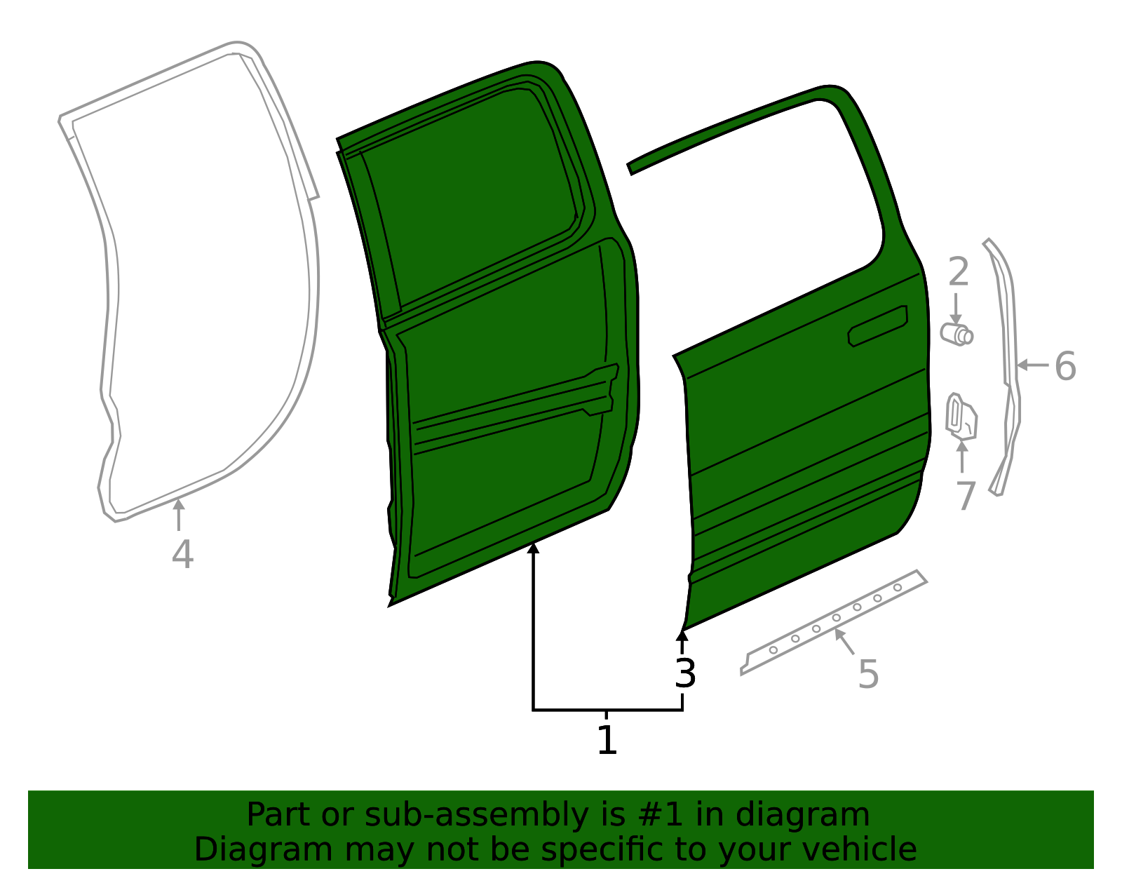 2019-2025 Ram 1500 Door Shell 68292548AK | Mopar Parts Canada