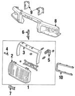 F5VY8200A - Body: Grille Assembly for Lincoln: Town Car Image