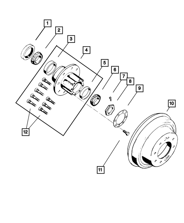 927017 - Service Brakes: Wheel Bearing, Inner for Mopar Image