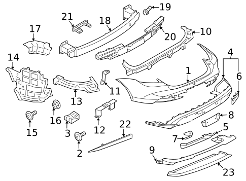 Bumper & Components - Rear for 2023 Porsche Taycan #0