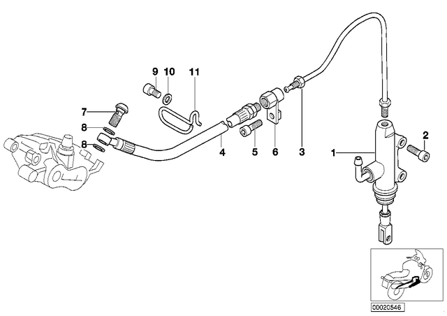 34322335705 - : Brake Pipe for BMW-Motorrad Image