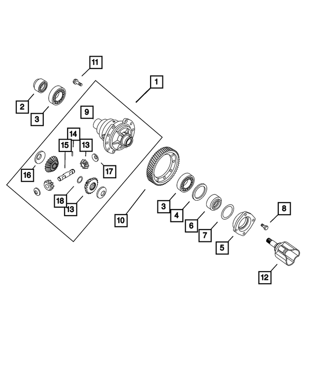 68146509AA - Transmission: Transaxle Differential for Mopar Image