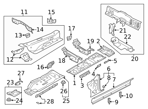 Floor & Rails for 2024 Audi A5 Quattro #1