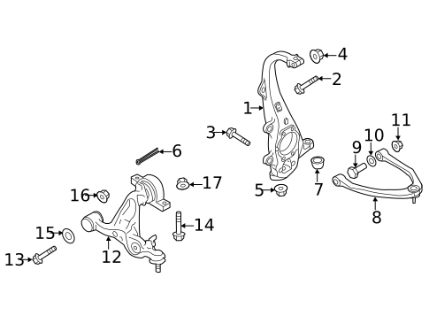Suspension Components for 2017 INFINITI Q70 #1
