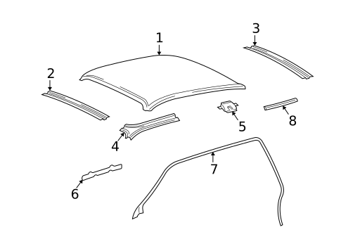 Roof & Components for 2005 Lincoln Town Car #0