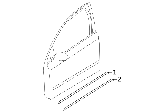 Exterior Trim - Front Door for 2007 Audi A4 Quattro #0