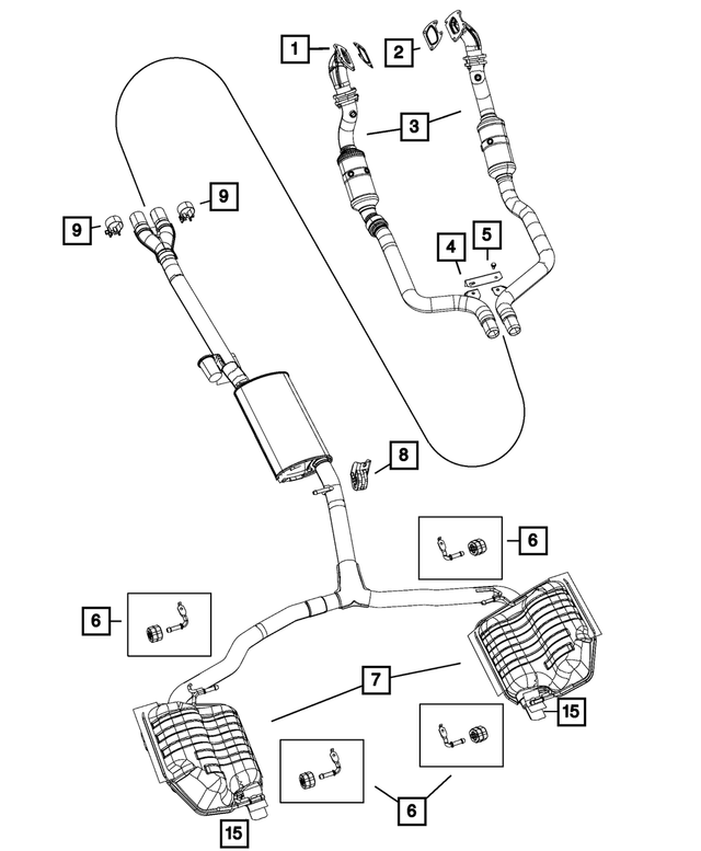 68091594AF - Exhaust: Front Pipe And Converter, Right for Mopar Image