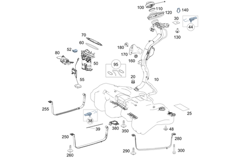 Fuel Tank with Detachable Parts for 2018 Mercedes-Benz E43 AMG #0