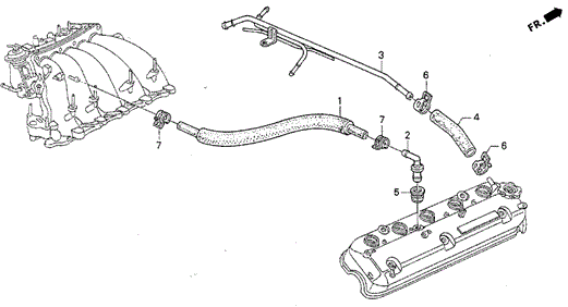 Breather Tube for 1993 Acura Vigor #0