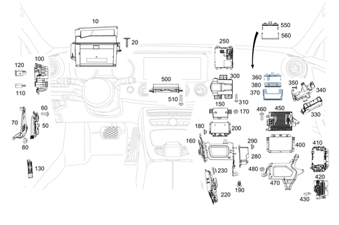 Control Units, Fuse Boxes and Relays in Interior for 2019 Mercedes-Benz CLS53 AMG #0
