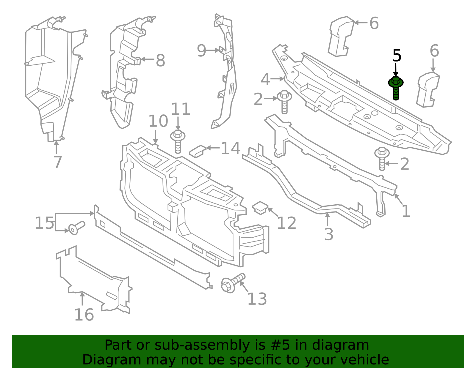 W718775-S300 - Radiator Support Access Cover Rivet 2023-2026 Ford ...