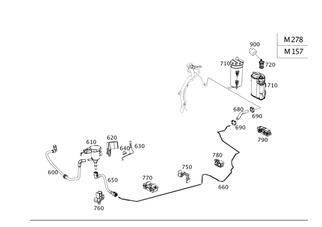 2124760936 - Fuel System: Holder for Mercedes-Benz Image image