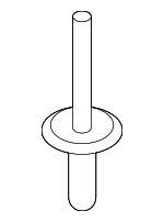 51717002953 - Body: Rocker Molding Rivet for BMW: 228i Gran Coupe, 228i xDrive Gran Coupe, M235i xDrive Gran Coupe, M3, X3, X5, X6 Image