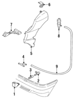 893807155A01C - Electrical: Nozzle for Audi: 80, 80 Quattro, 90, 90 Quattro Image