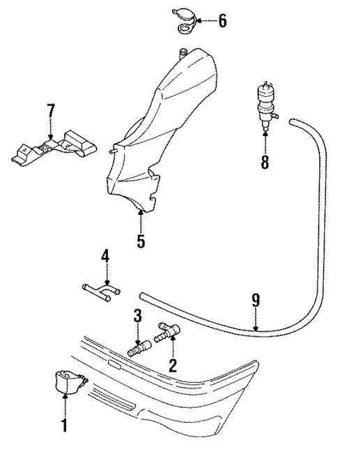 Washer Components for 1992 Audi 80 Quattro #0
