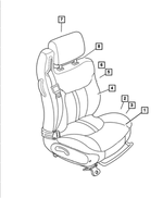 UK991L5AA - Interior Trim: Front Seat Cushion, Left for Mopar Image