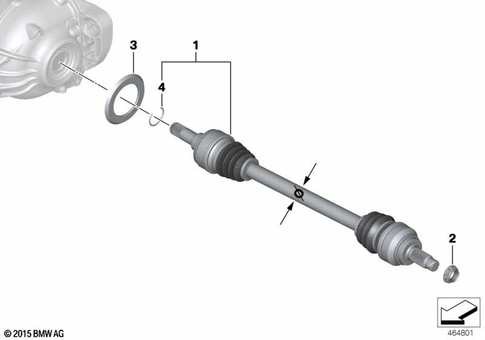 Output Shaft for 2014 BMW 428iX #0