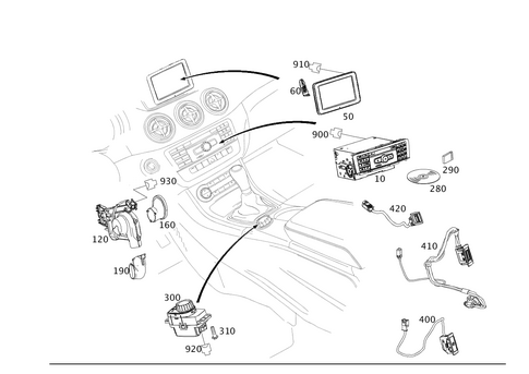 Radio, Operating and Display Unit for 2015 Mercedes-Benz B Electric Drive #0