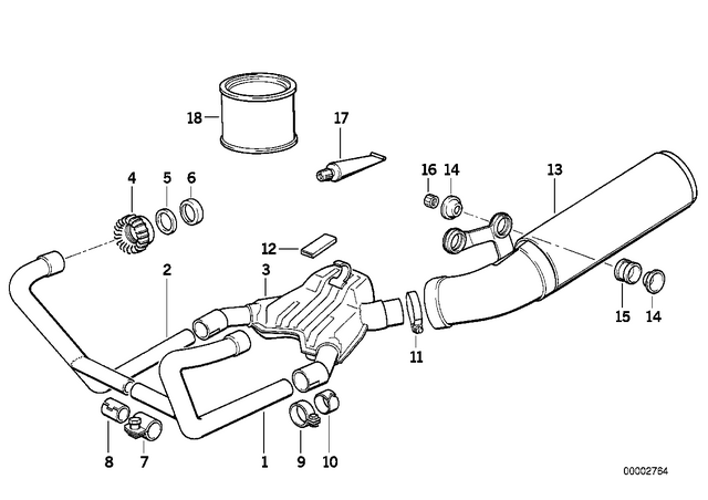 18121338804 - : Front Muffler for BMW-Motorrad Image