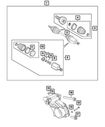 68153354AA - : Halfshaft Adapter, Right for Mopar Image