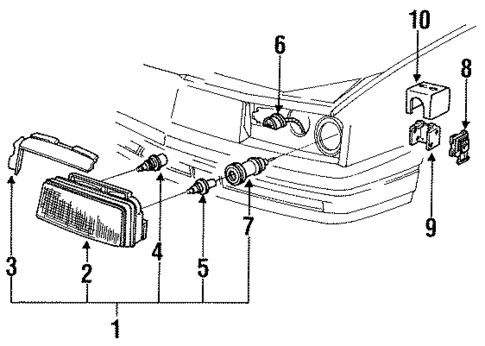 Bulbs - Chassis for 1989 Cadillac Allante #0