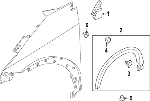 Exterior Trim - Fender for 2023 Nissan ARIYA #0