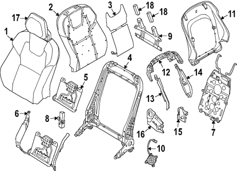 Passenger Seat Components for 2019 Volvo S90 #0