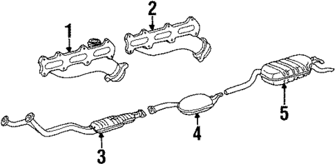 Exhaust Components for 1995 Mercedes-Benz E 300 #0