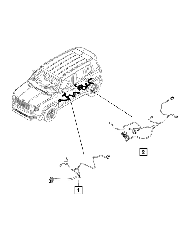68506845AA - Electrical: Front Door Wiring, Right for Mopar Image