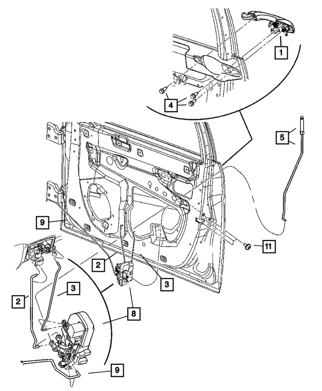 WC81TZZAH - Doors and Related Parts: Exterior Door Handle, Left for Mopar Image