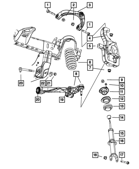 Front Suspension, Strut and Cradle for 2009 Dodge Ram 1500 #1