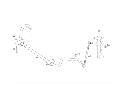 Front Torsion Bar for 2013 Mercedes-Benz E400 #0